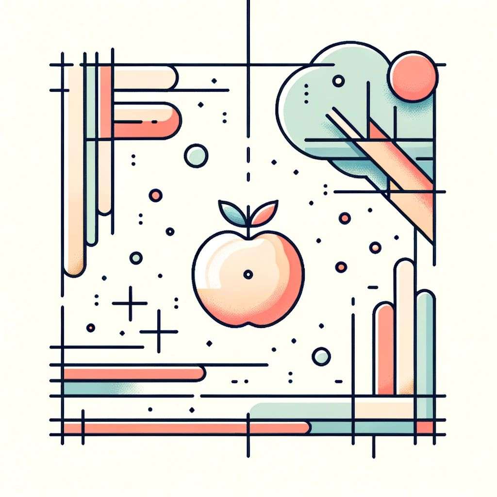 the discovery of gravity, modern flat design style illustration with line elements